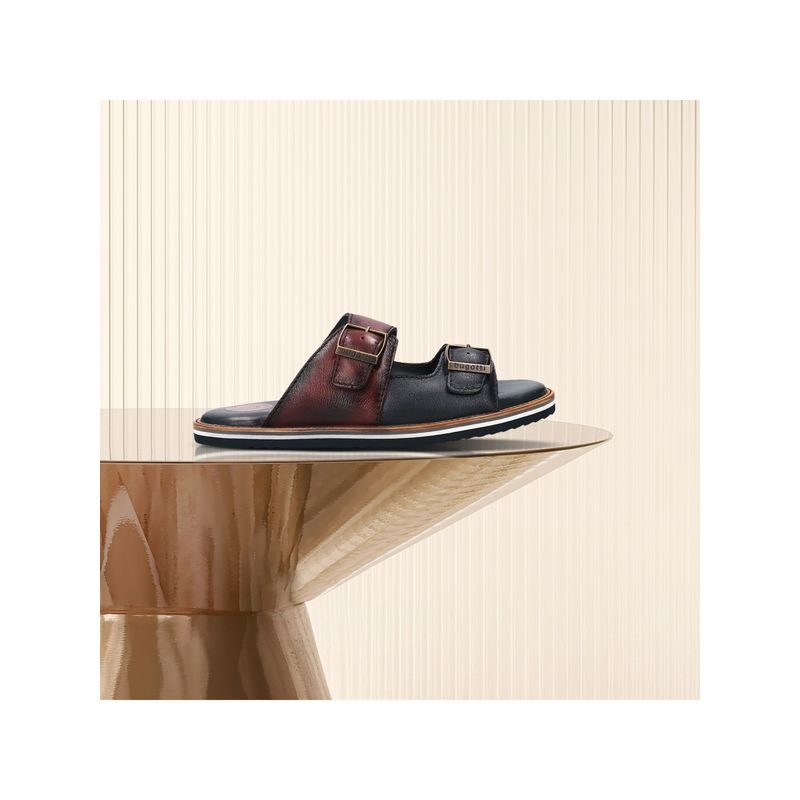 Bugatti Men Cobie Dark Navy Blue and Maroon Sandals (EURO 42)