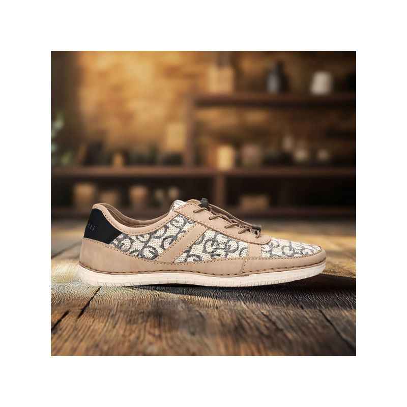 Bugatti Bimini Beige Sand Men Stitched Sneakers (EURO 40)