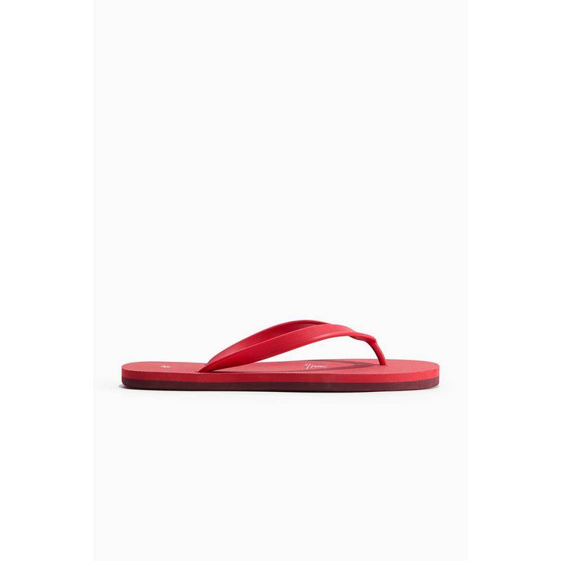 H&M Men Red Rubber Flip Flops (UK 6.5)