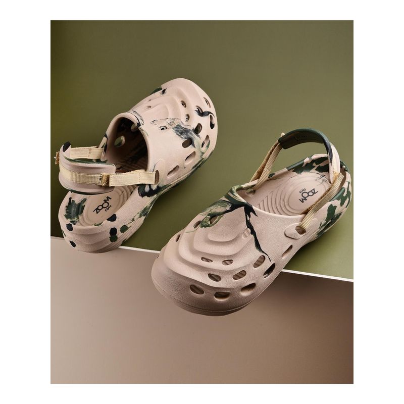 Zoom Shoes FLTM06 Mens Clogs - Beige (UK 6)