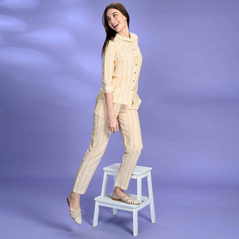 July Nightwear Women Rayon White Shirt - Pyjama-WPC441 (L)