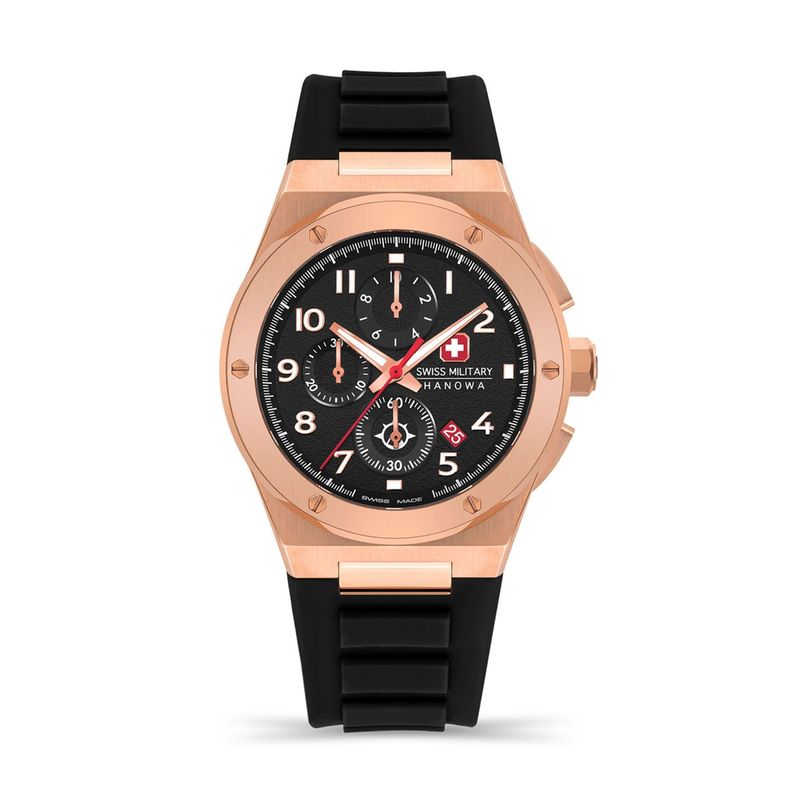 - Made (Medium) Swiss Watch Swiss Black for Military Buy Sonoran SMWGO2102010 Men Chrono Hanowa Online