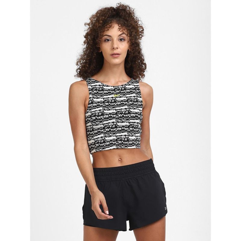 Reebok Myt Cotton Crop Tank Black Training Top (L)