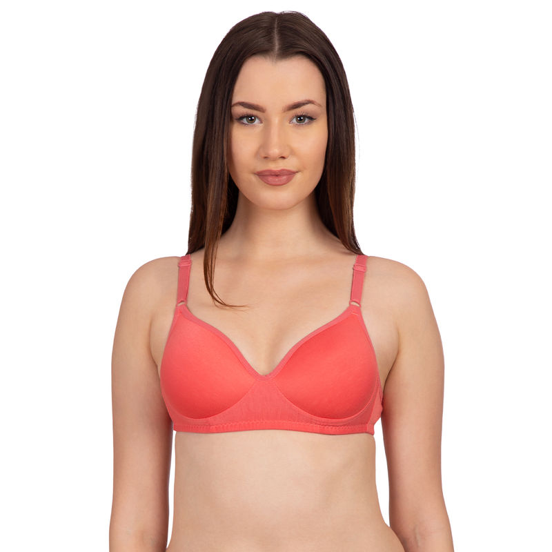 Komli Lightly Padded T-Shirt Bra - Coral (34D)