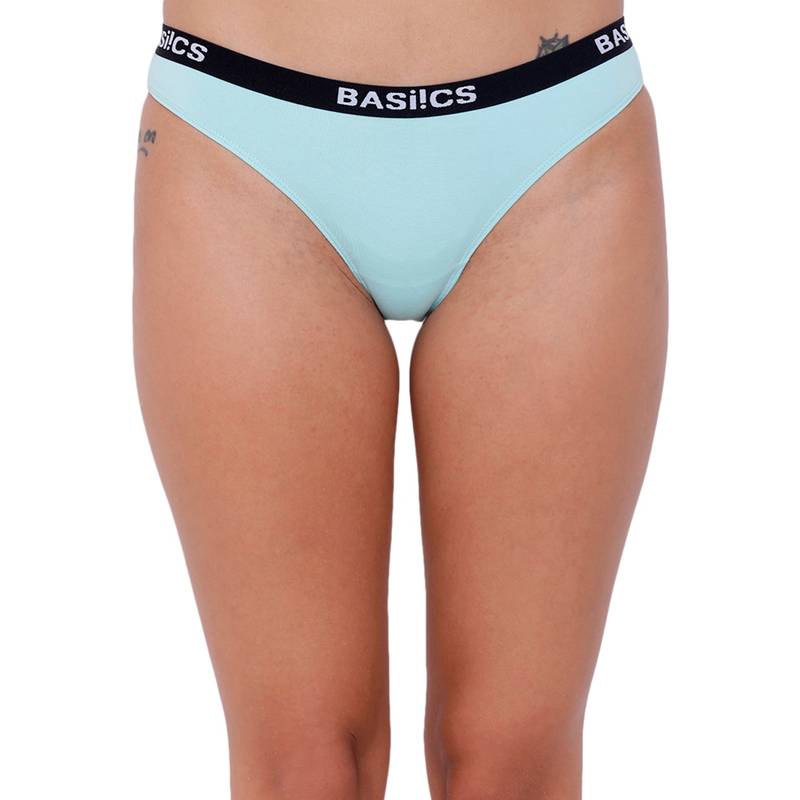 BASIICS by La Intimo Women's Dulce Candy Brief Panty - Green (L)