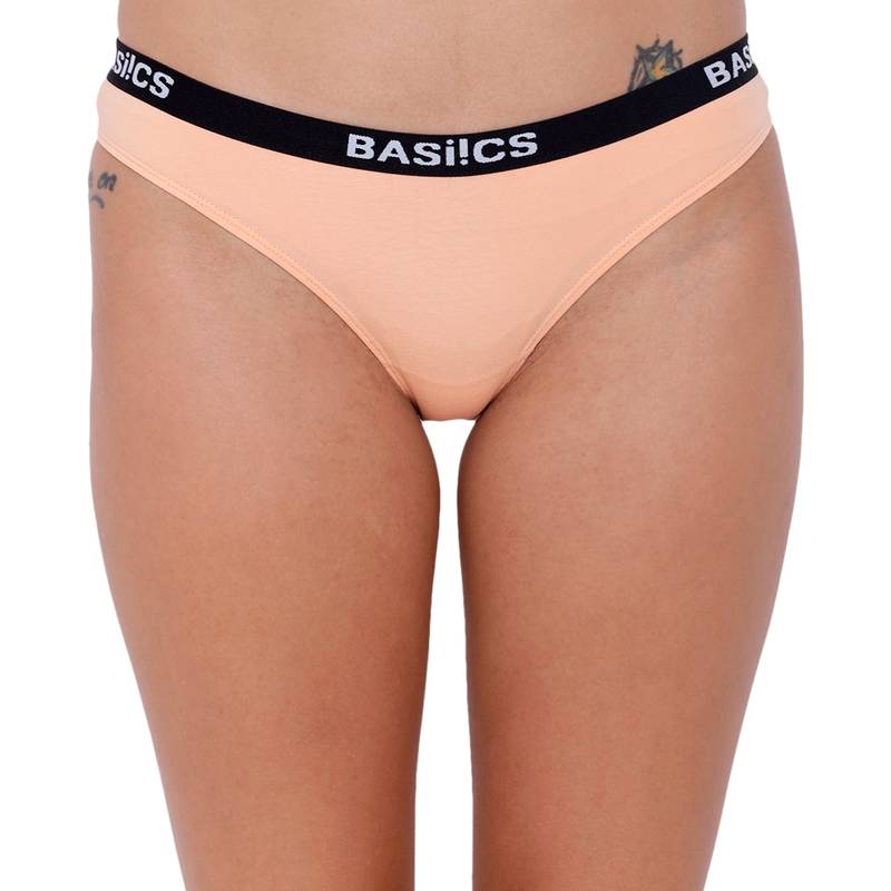 BASIICS by La Intimo Women's Dulce Candy Brief Panty - Nude (L)
