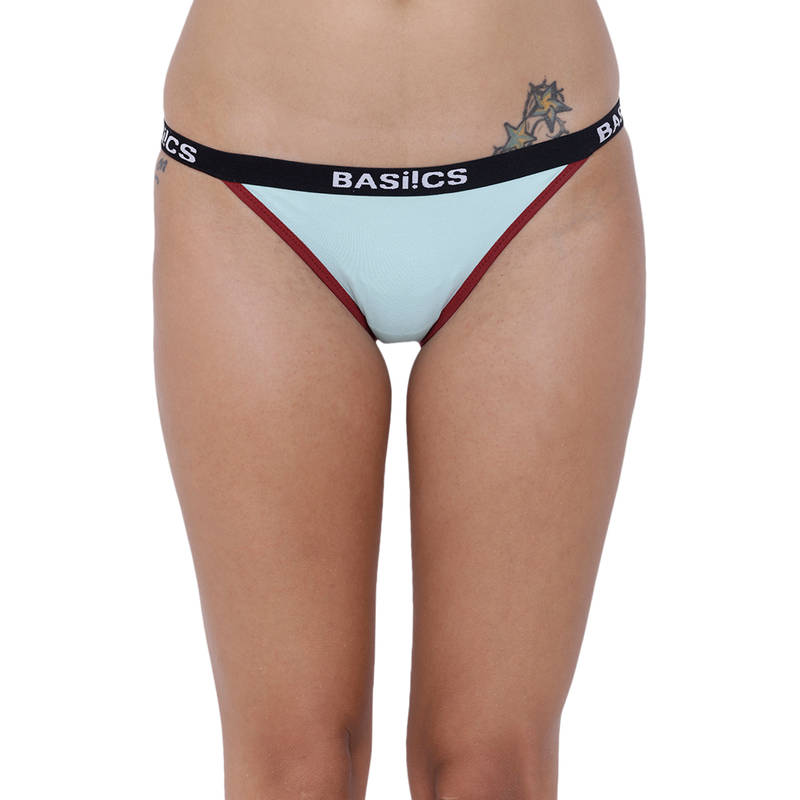 BASIICS by La Intimo Women's Fashionable Brief Panty - Green (L)