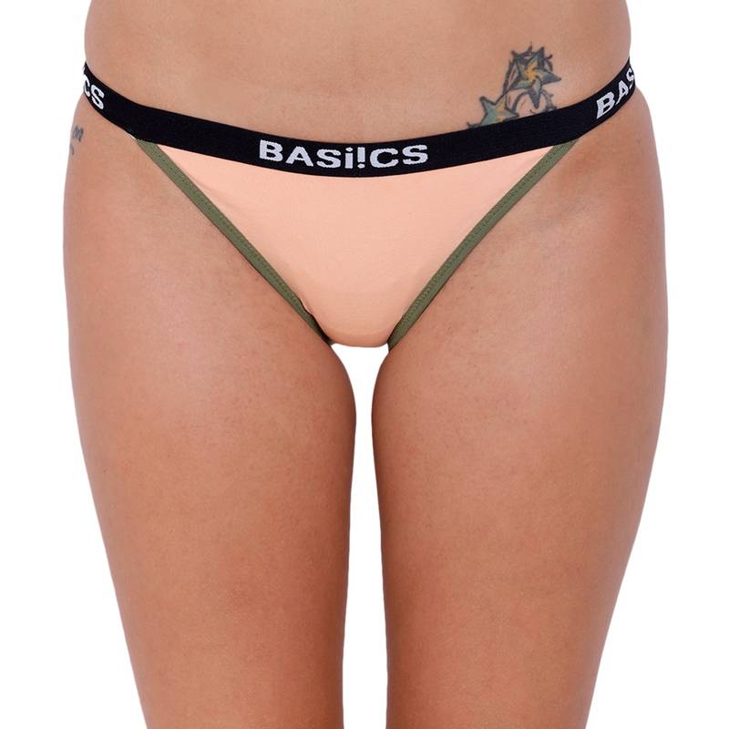 BASIICS by La Intimo Women's Fashionable Brief Panty - Nude (L)