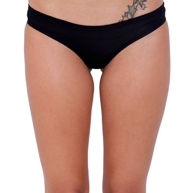 BASIICS by La Intimo Women's Amor Love Semi Seamless Panty - Black (M)