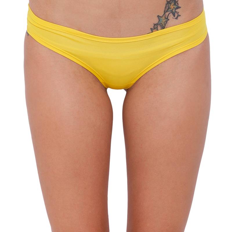 BASIICS by La Intimo Women's Amor Love Semi Seamless Panty - Yellow (L)