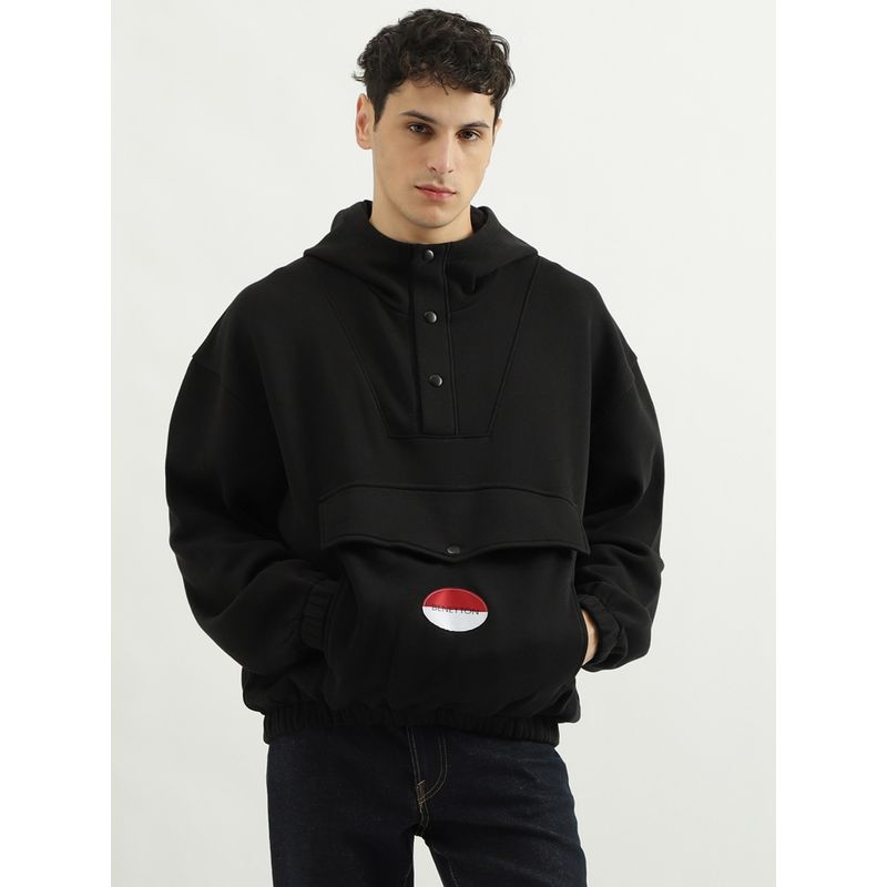 United Colors of Benetton Drop Shoulder Hooded Neck Oversized Hoodie (XL)