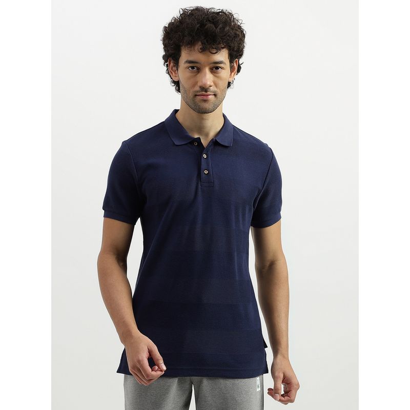 United Colors of Benetton Regular Polo Neck Striped T-Shirts (M)