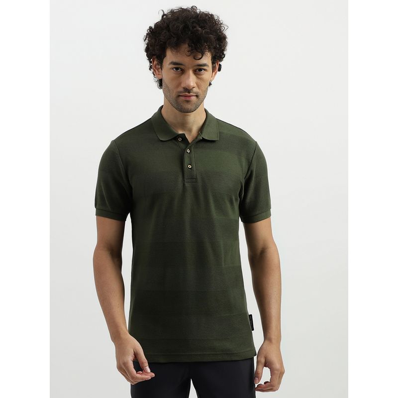 United Colors of Benetton Regular Polo Neck Striped T-Shirts (L)