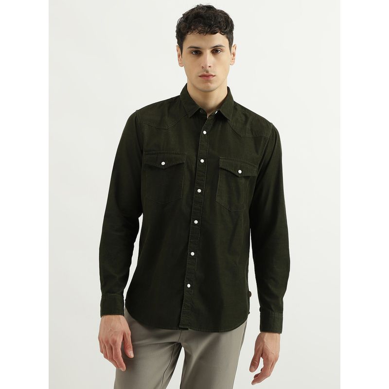 United Colors of Benetton Regular Spread Collar Solid Shirts (3XL)