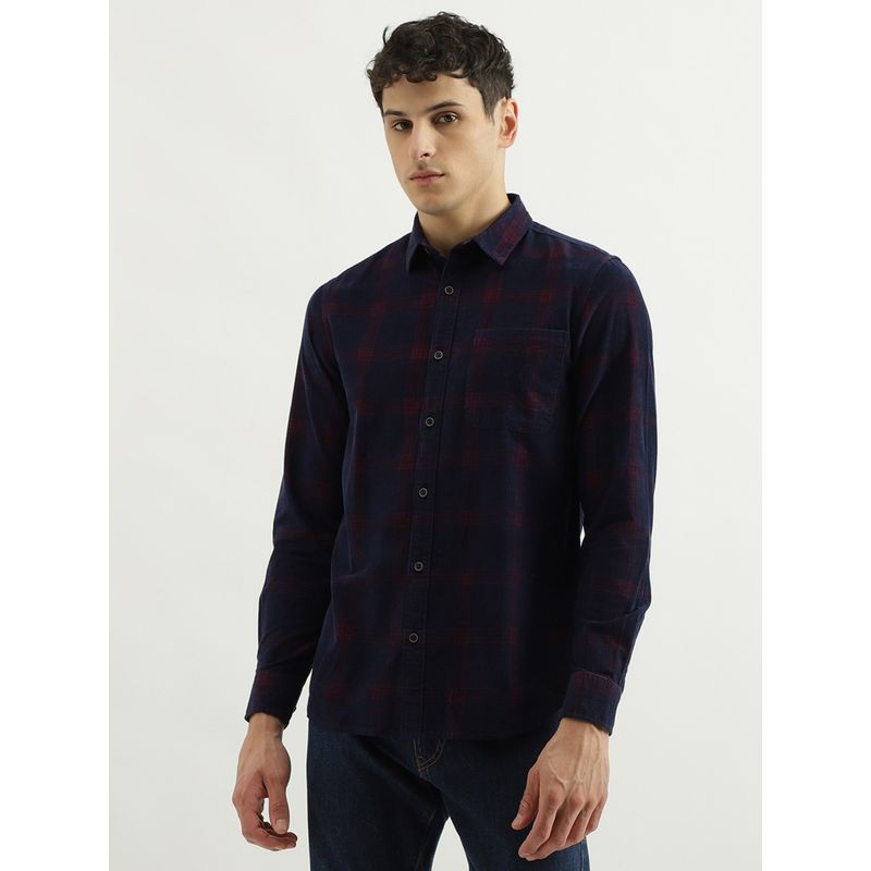 United Colors of Benetton Regular Spread Collar Checkered Shirts (S)
