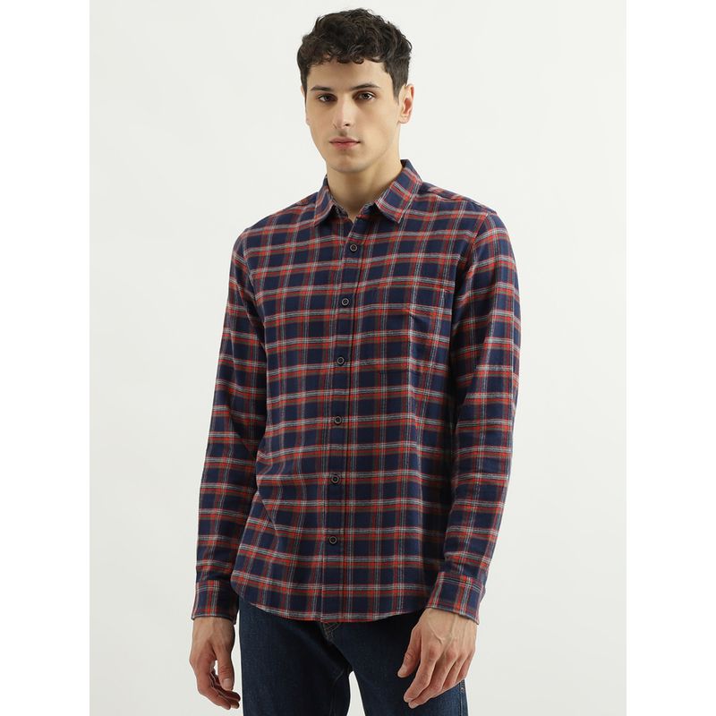 United Colors of Benetton Regular Spread Collar Checkered Shirts (3XL)