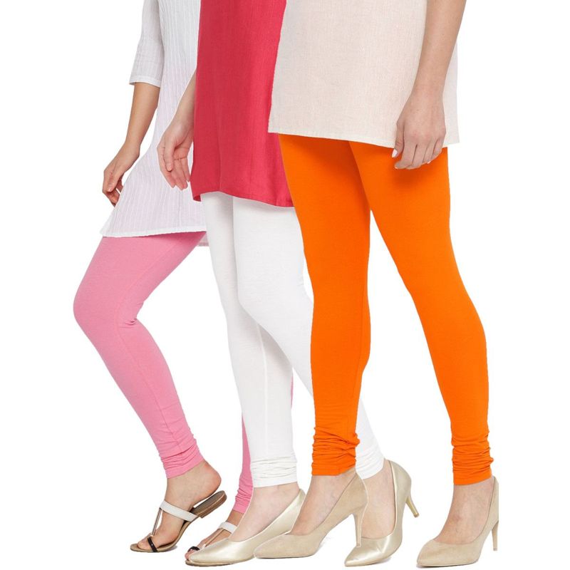 Women Orange Cotton Lycra Leggings, Casual Wear, Slim Fit at Rs 95 in New  Delhi