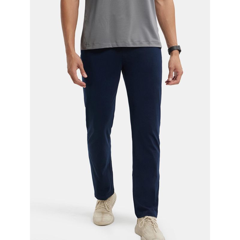 Jockey SP27 Men Super Combed Cotton Active Wear Trackpants - Navy (L)