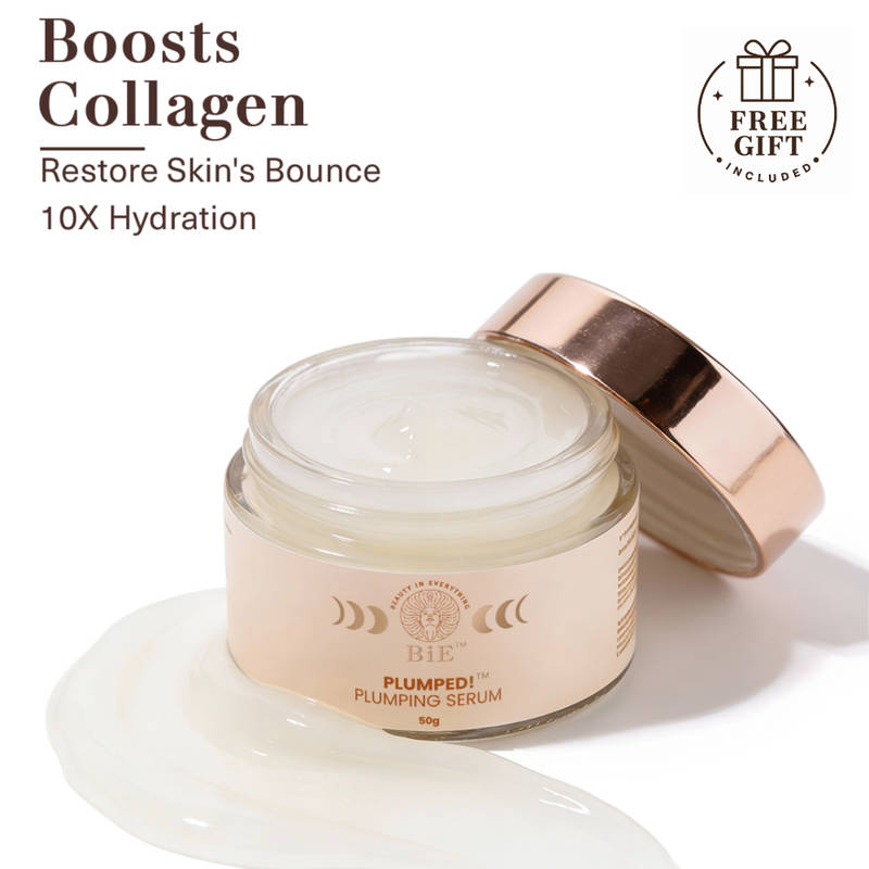 BiE Plumped! Plumping Serum with Collagen, Stem Cells & Geranium Oil for Hydrated & Smooth Skin