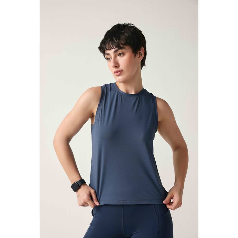 Sawsee Grey Nylon Solid Tank (2XL)