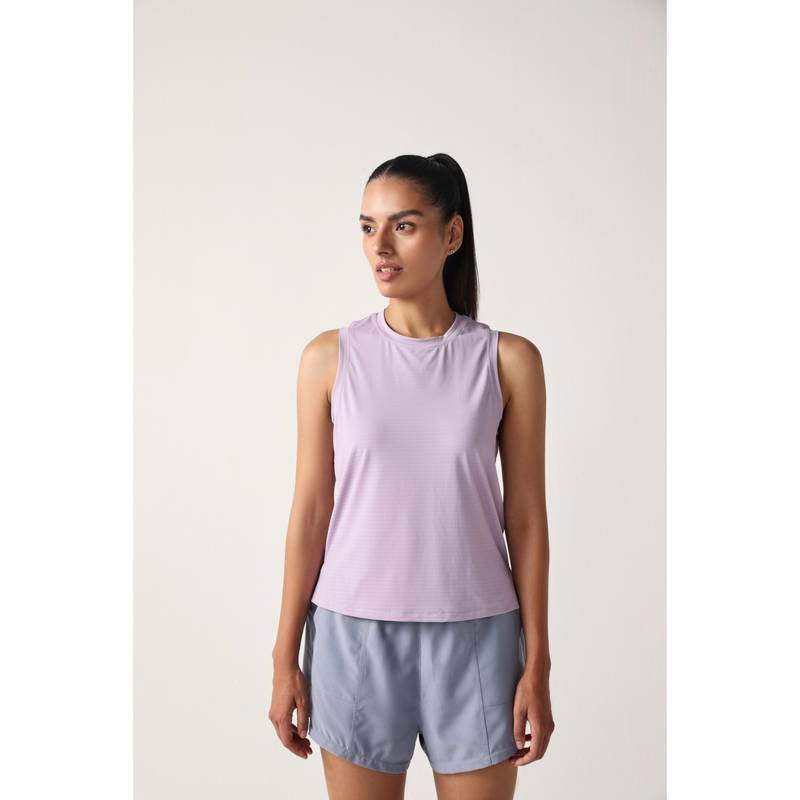 Sawsee Lavender Nylon Solid Tank (L)