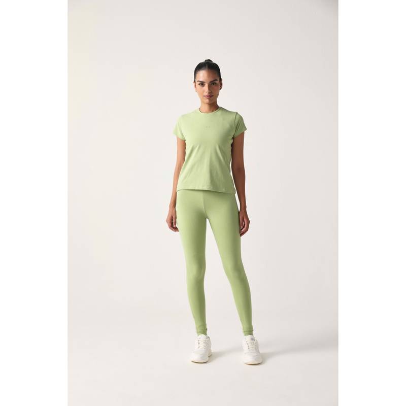 Sawsee Green Bambo Blend Solid T-Shirt (S)