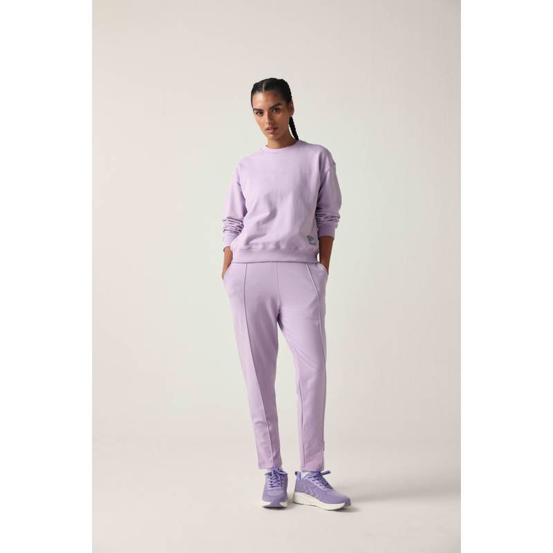 Sawsee Lavender Cotton Blend Solid Sweatshirt (M)