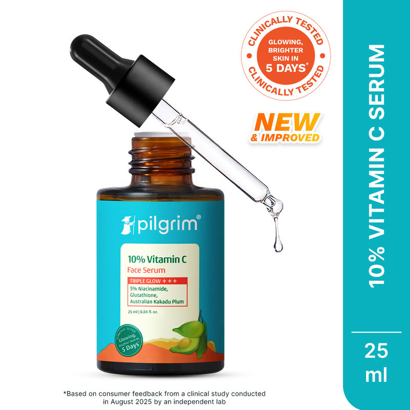 Pilgrim 10% Vitamin C Face Serum For Daily Brightness 5% Niacinamide