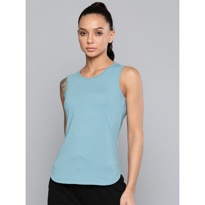 Alcis Women Turquoise Blue Slim Fit T-Shirt (XL)