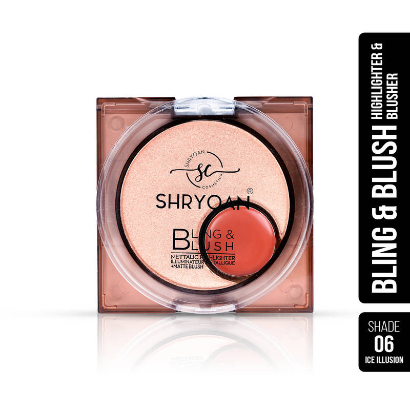 Shryoan Bling & Blush 2-In-1 Highlighter + Blush Duo - Ice Illusion