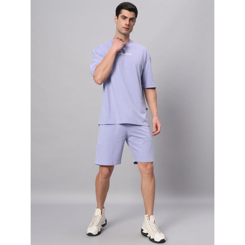 Griffel Lavender Basic Logo T-Shirt & Short (Set of 2) (M)