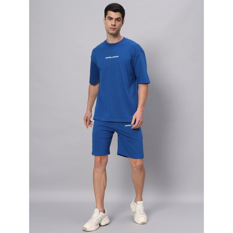 Griffel Blue Basic Logo T-Shirt & Short (Set of 2) (XS)