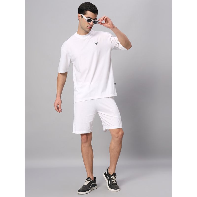 Griffel White Teddy Logo T-Shirt & Short (Set of 2) (XS)