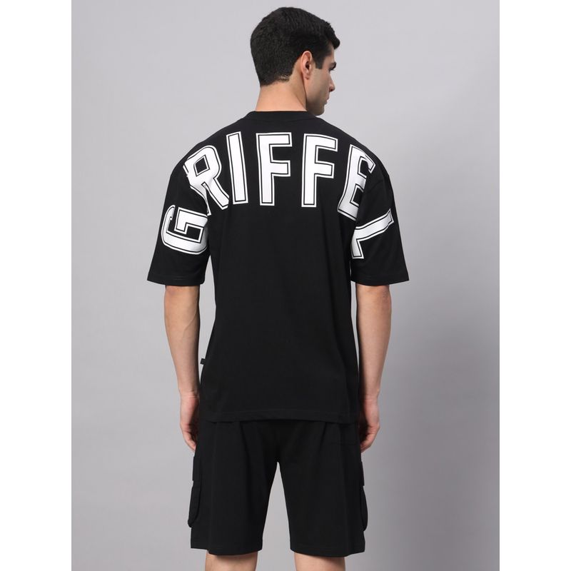 Griffel Black Sports T-Shirt & Shorts (Set of 2) (M)