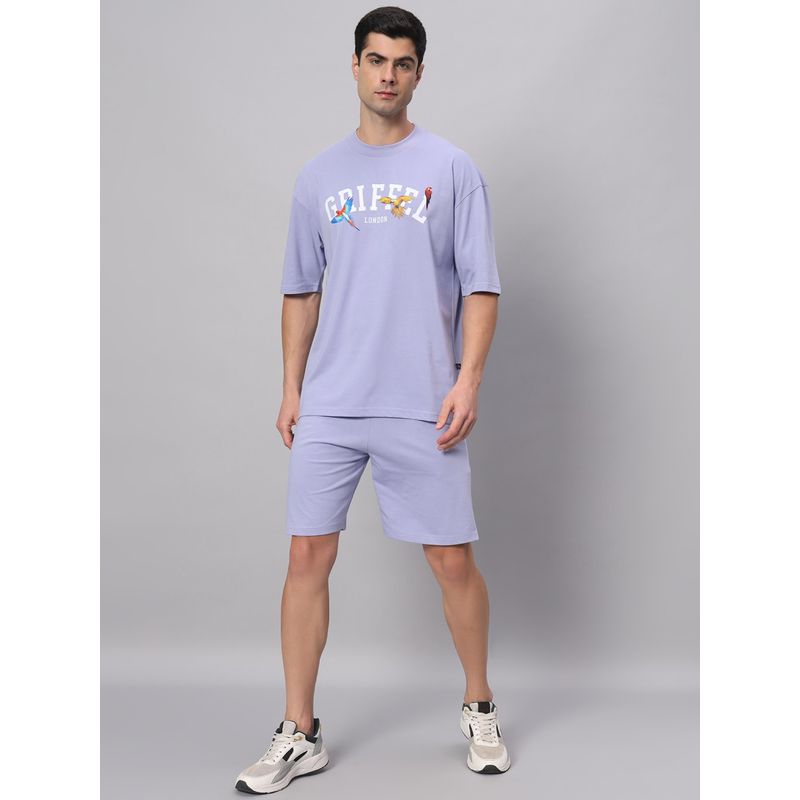 Griffel Lavender Birds T-Shirt & Shorts (Set of 2) (XS)