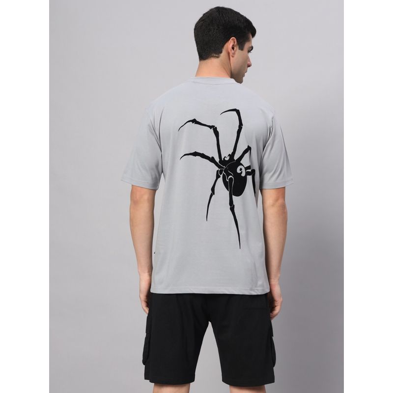 Griffel Grey Spider Drop Shoulder Oversized Steel Grey T-Shirt (L)