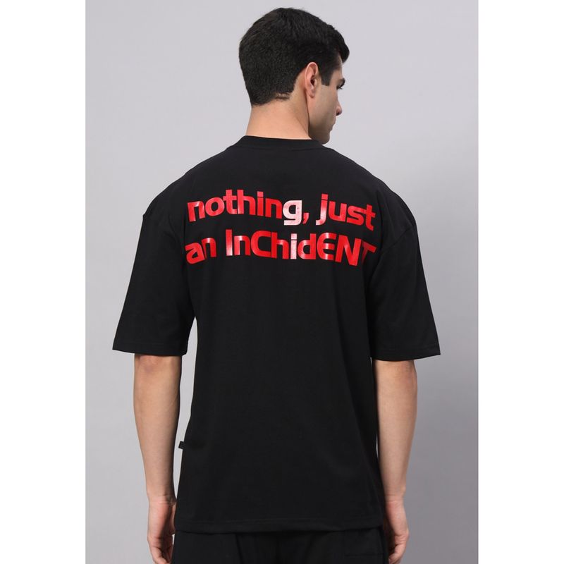Griffel Black Formula 1 Drop Shoulder Oversized Black T-Shirt (M)