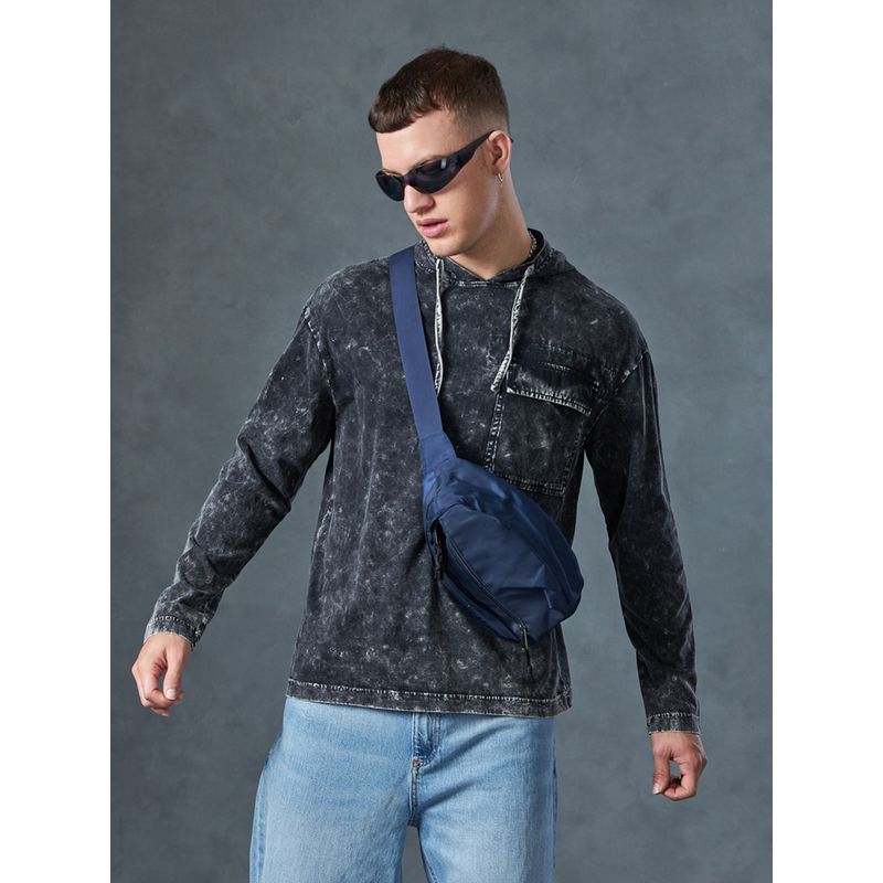 Buy Bewakoof Mens Black Oversized Hoodie T shirt Online