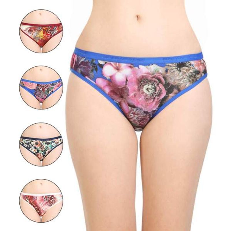 Bodycare Printed Poly Cotton Panties Multi-Color (Pack Of 5) (S)