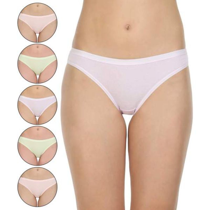 Bodycare Bikini Style Cotton Briefs In Assorted Colors (Pack Of 6)(XL)