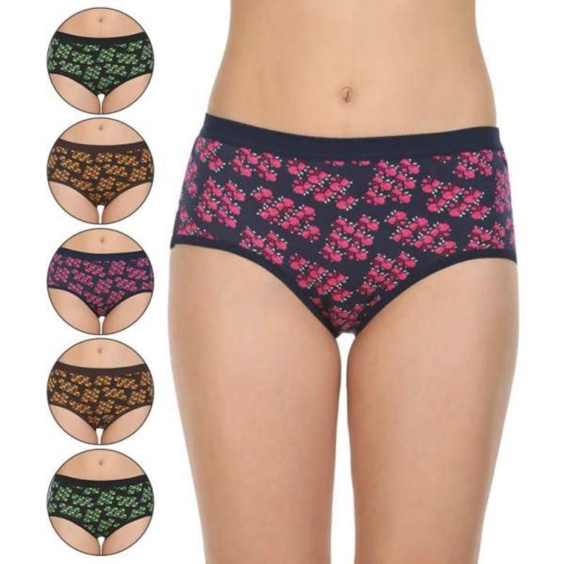 Bodycare Printed Cotton Briefs In Assorted Colors (Pack Of 6)(S)
