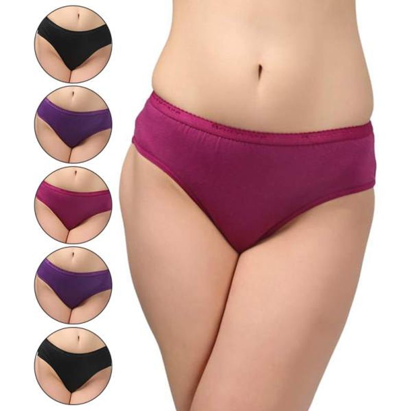 Bodycare Style Cotton Briefs In Assorted Colour Hipster (Pack Of 6)(S)