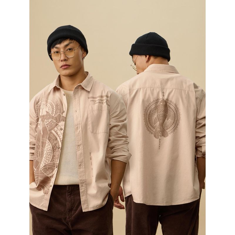 The Souled Store Originals: Focus Mens Relaxed Shirt (L)