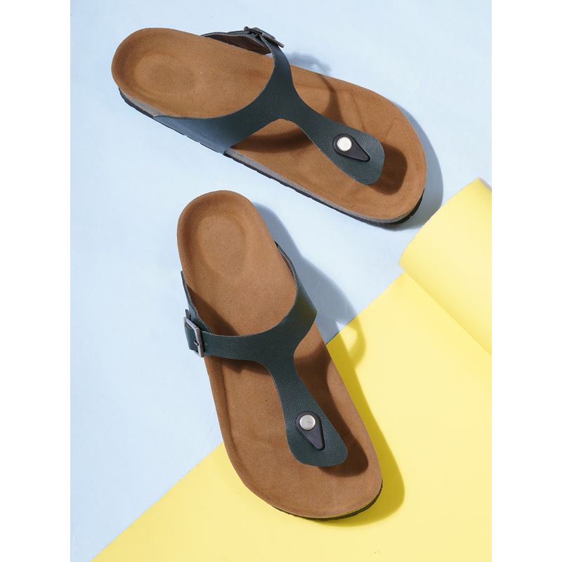 MOZAFIA Olive Slip On Sandals for Men (UK 7)