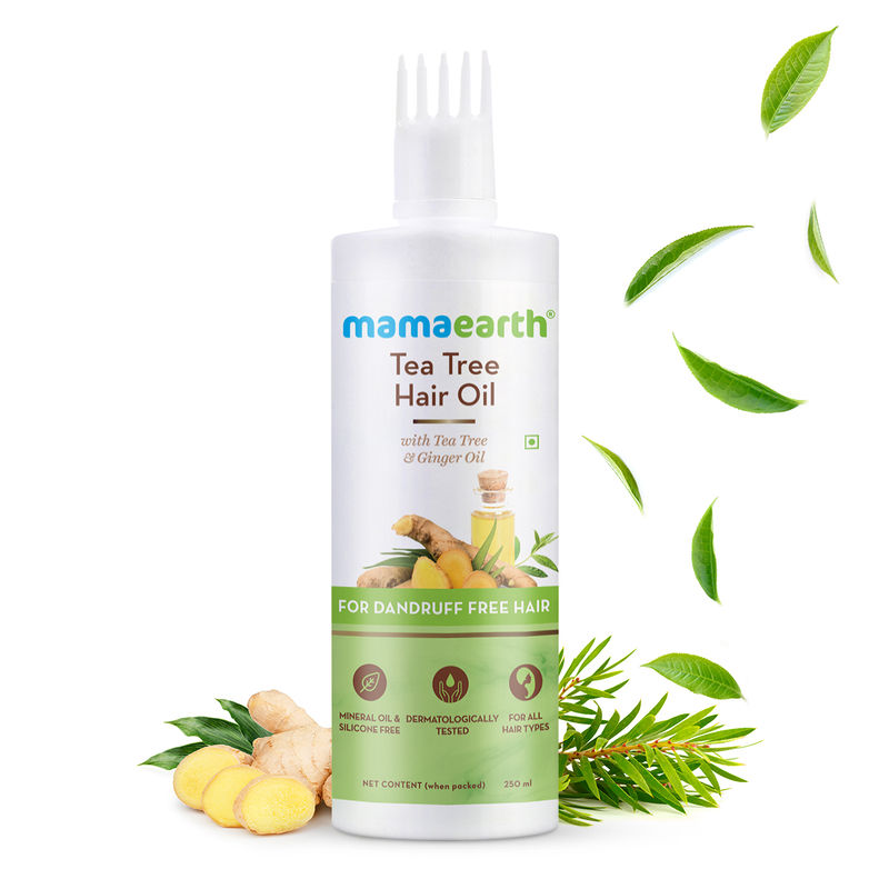 Buy Mamaearth Tea Tree Hair Oil With Tea Tree Oil & Ginger For Dandruff