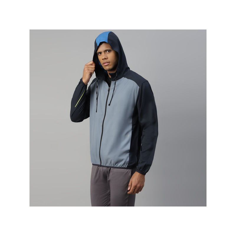 Dida Grey Stretchable Regular Comfort Dry-Fit Sports Jacket (2XL)