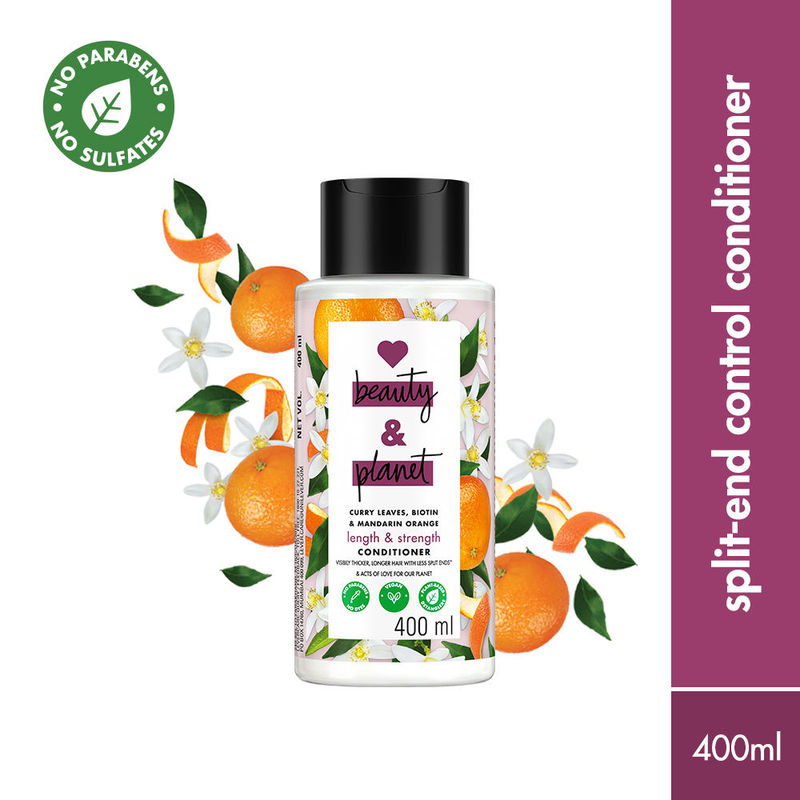 Love Beauty & Planet Curry Leaves & Biotin Sulphate Free Conditioner For Length And Strength