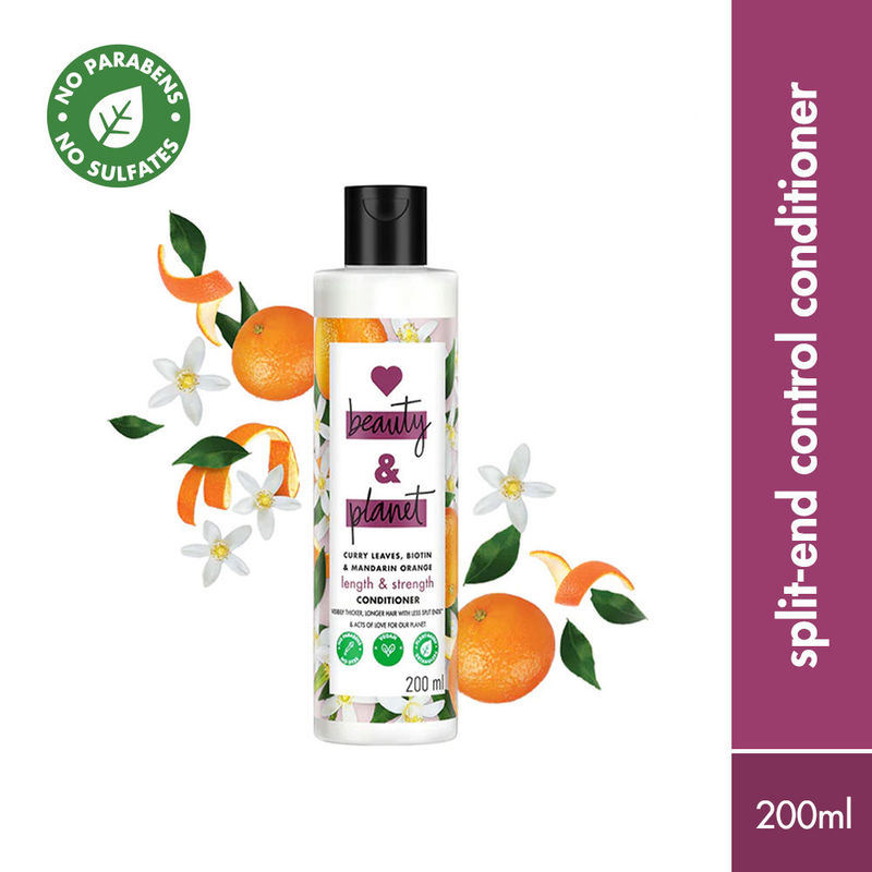 Love Beauty & Planet Curry Leaves & Biotin Sulphate Free Conditioner For Length And Strength