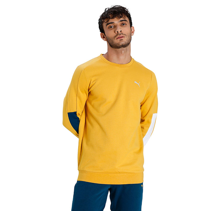 Puma VK CREW Mens Yellow Casual Sweatshirt (XL)