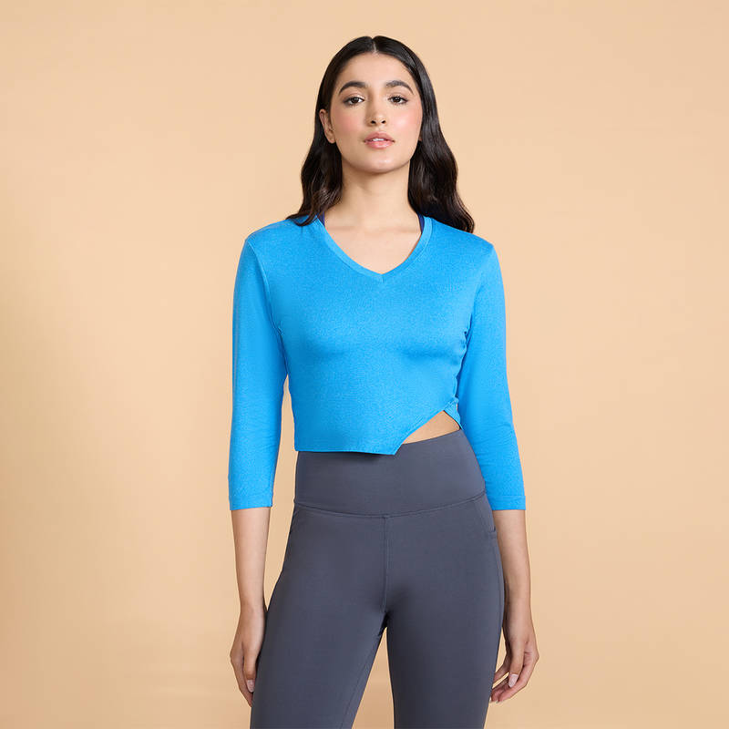 Kica Full Sleeves T-shirt In Feather Feel Fabric With A V Neck For Gym And Training (XL)